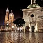 Rynek Glowny of the Old Town in Kraków at night