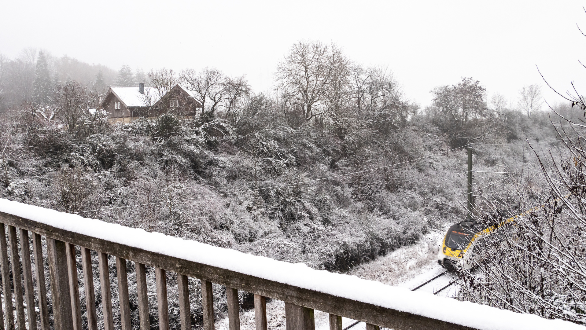 S-Bahn im Schnee