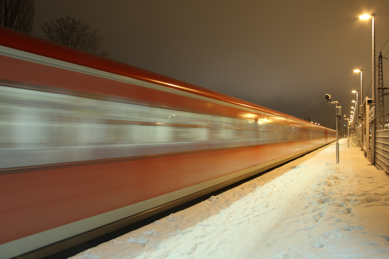 S-Bahn im Schnee