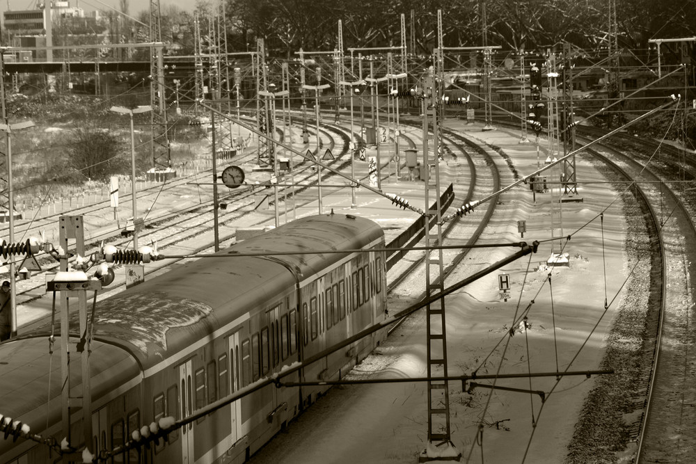 S-Bahn im Schnee