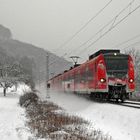 S-Bahn im Schneegestöber....