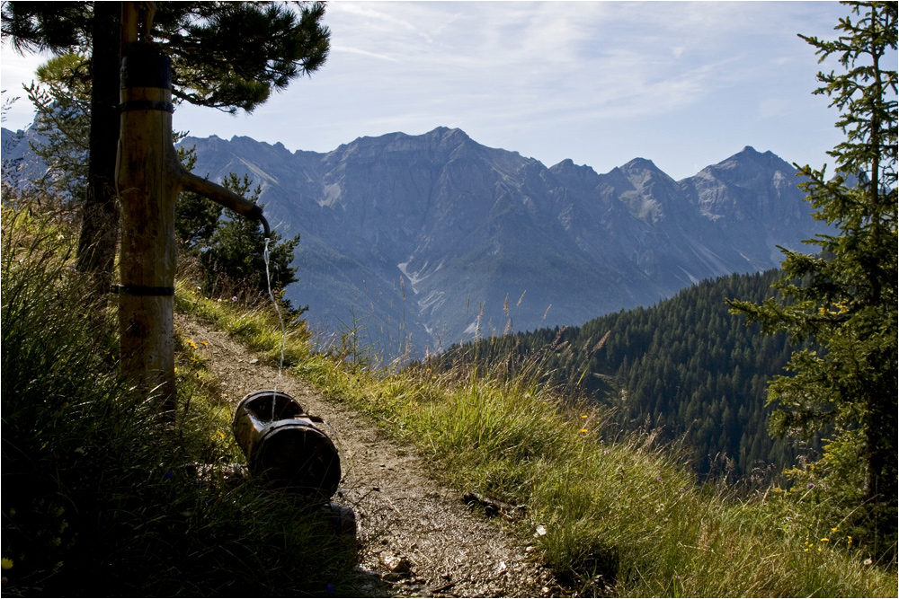 s Bergler Bründl, am Gloatsteig, Schlick - Pfarrachalm