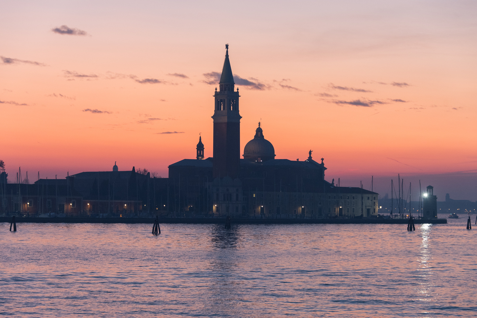 S. Giorgio Maggiore bei Sonnenuntergang