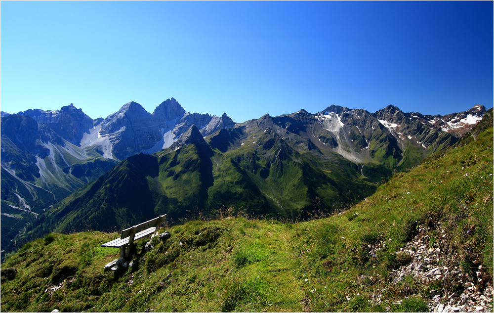 s letschte Raschterle, mit schianer Aussicht, nocha sein ma wieder unten.