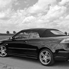 SAAB CABRIO 9-3, black and white