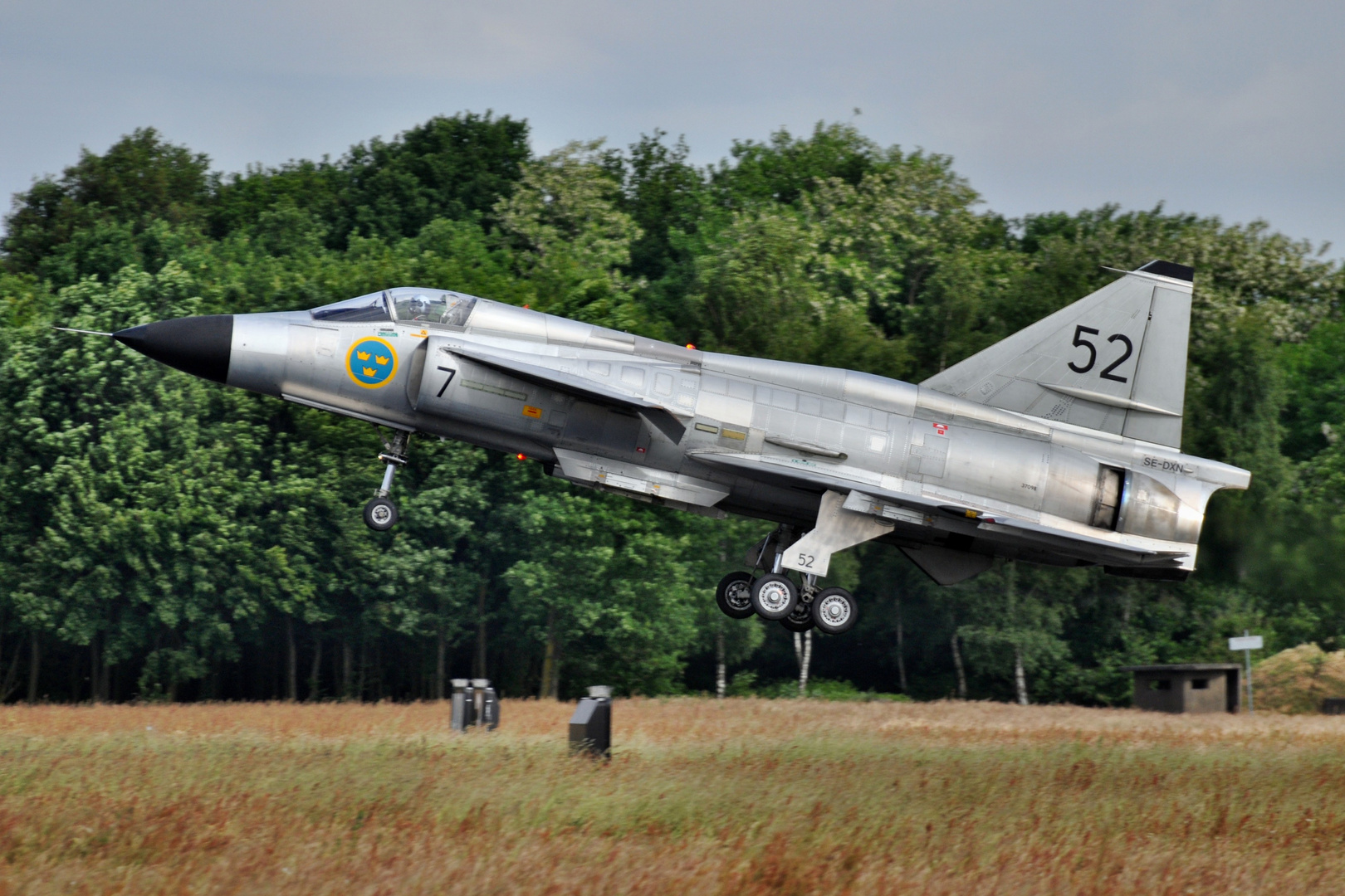 Saab Viggen bei der Landung