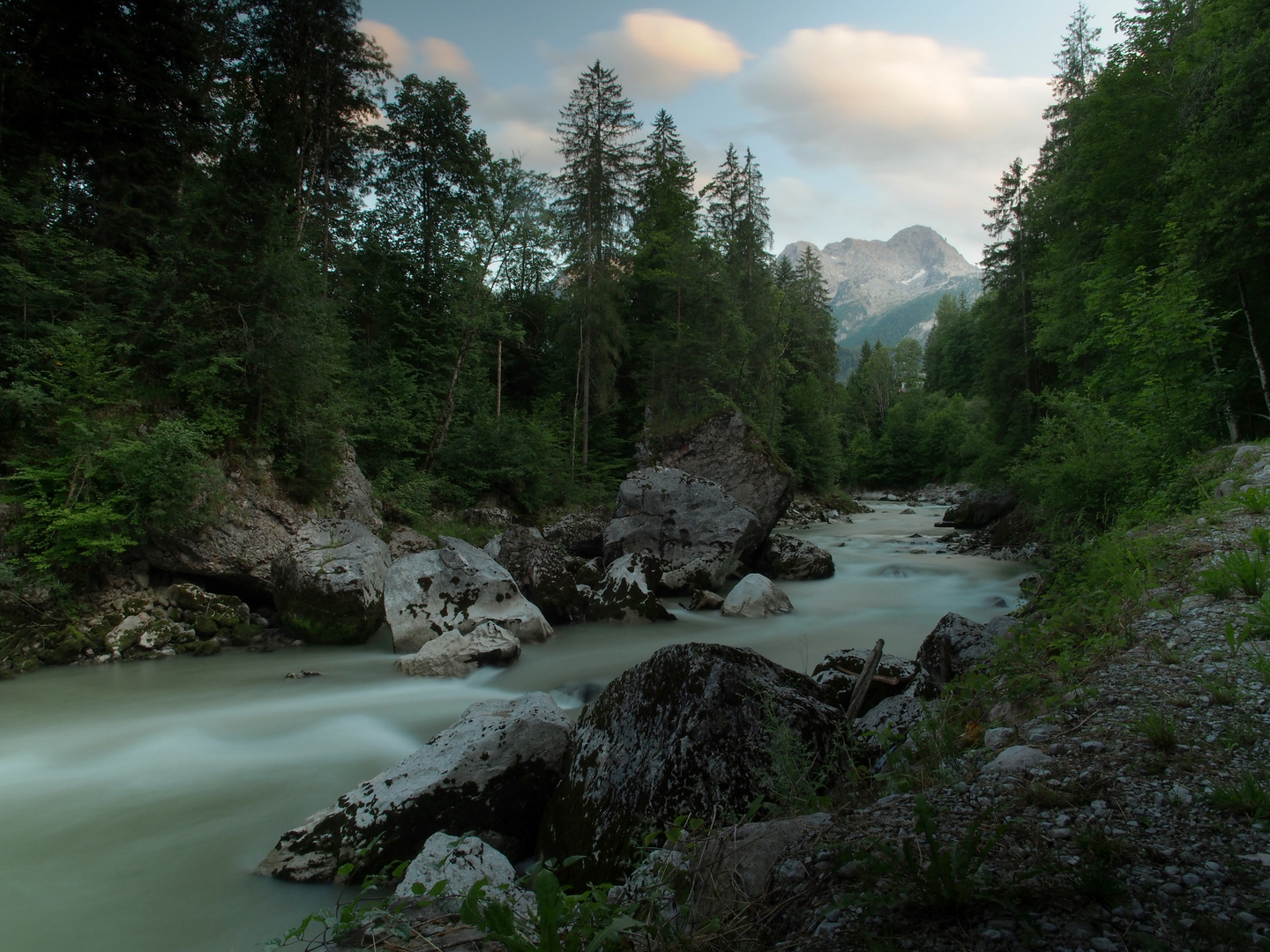 Saalach am Abend