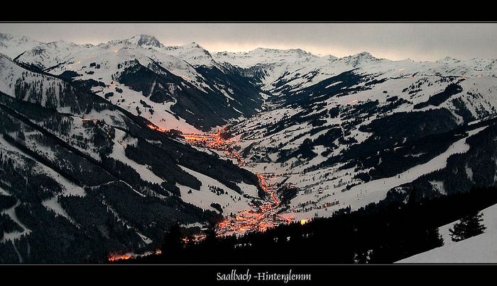 Saalbach-Hinterglemm at night