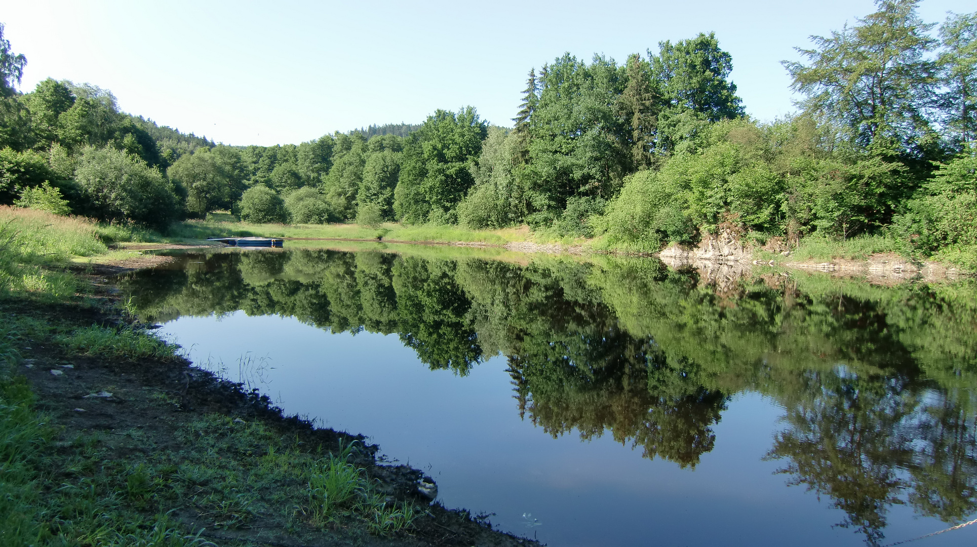 Saale, Bleilochtalsperre bei Saaldorf-Mühlberg