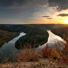 Saaleschleife zum Sonnenuntergang