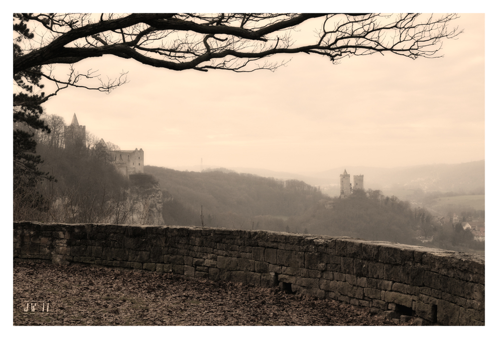 Saaletal - Burg Saaleck und Rudelsburg in der Nähe von Bad Kösen