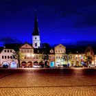 Saalfeld Marktplatz mit Kirche