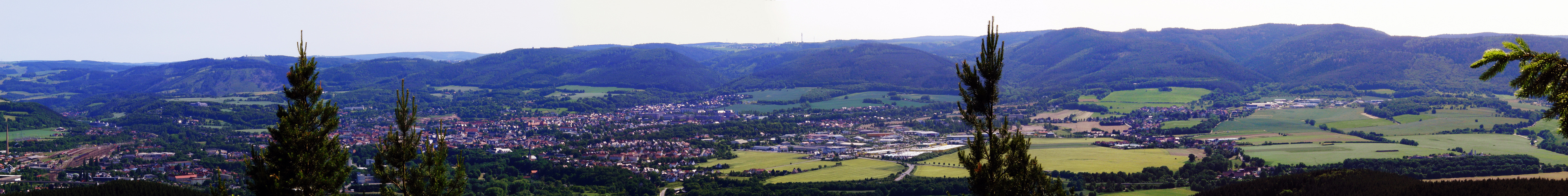 Saalfeld vom Kulm Panorama