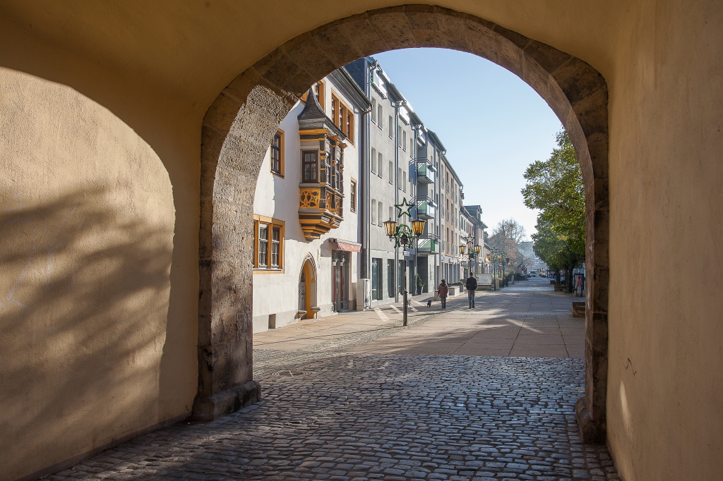 Saalfeld/Saale - Renaissanceerker von 1549 am "Hiltmannschen Haus"