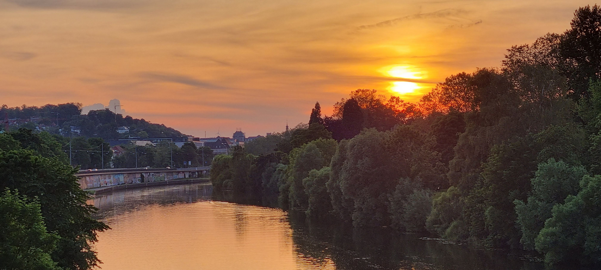 Saarbrücken - Sonnenuntergang