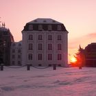 Saarbrücker Schloss bei Sonnenaufgang