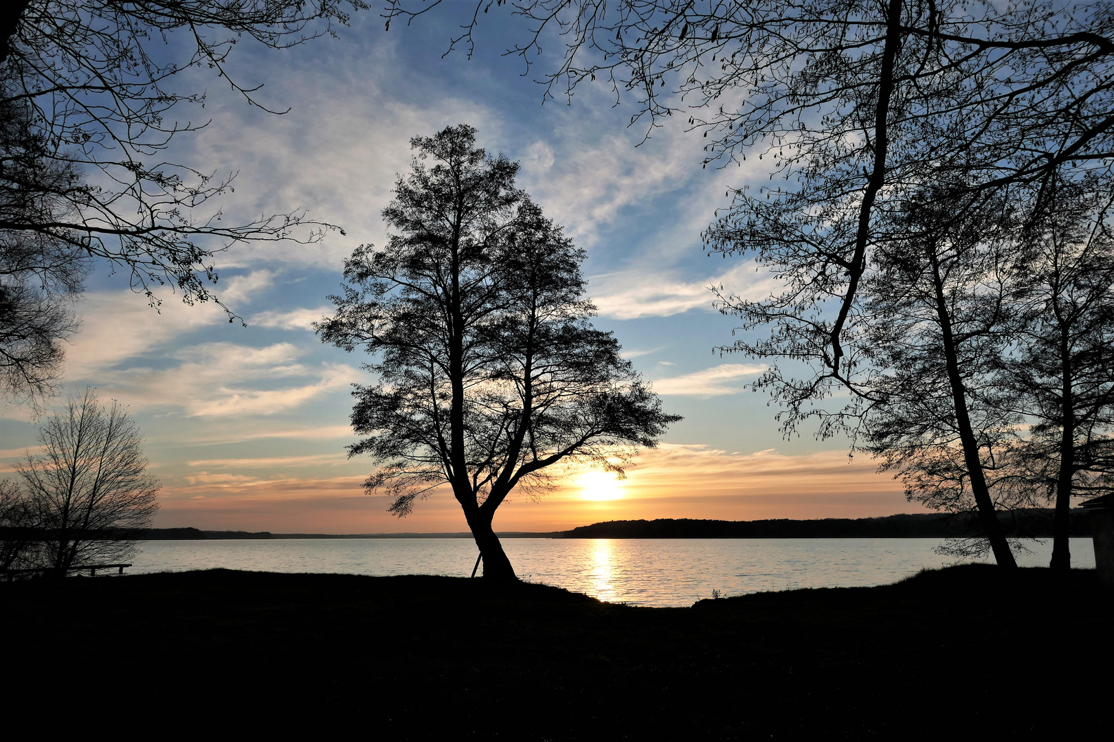 Saarow-Pieskow, Abendstimmung am Scharmützelsee