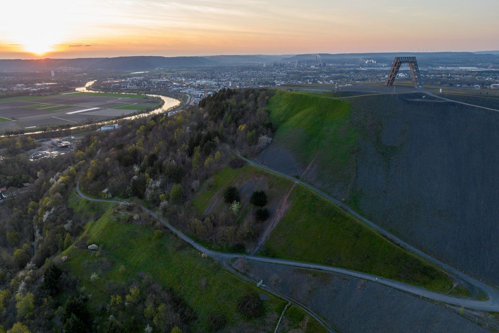 Saarpolygon zum Sonnenuntergang