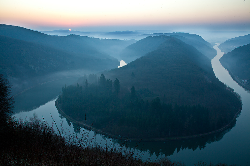 Saarschleife am Morgen