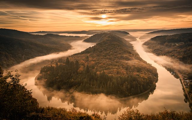 Saarschleife im Herbst