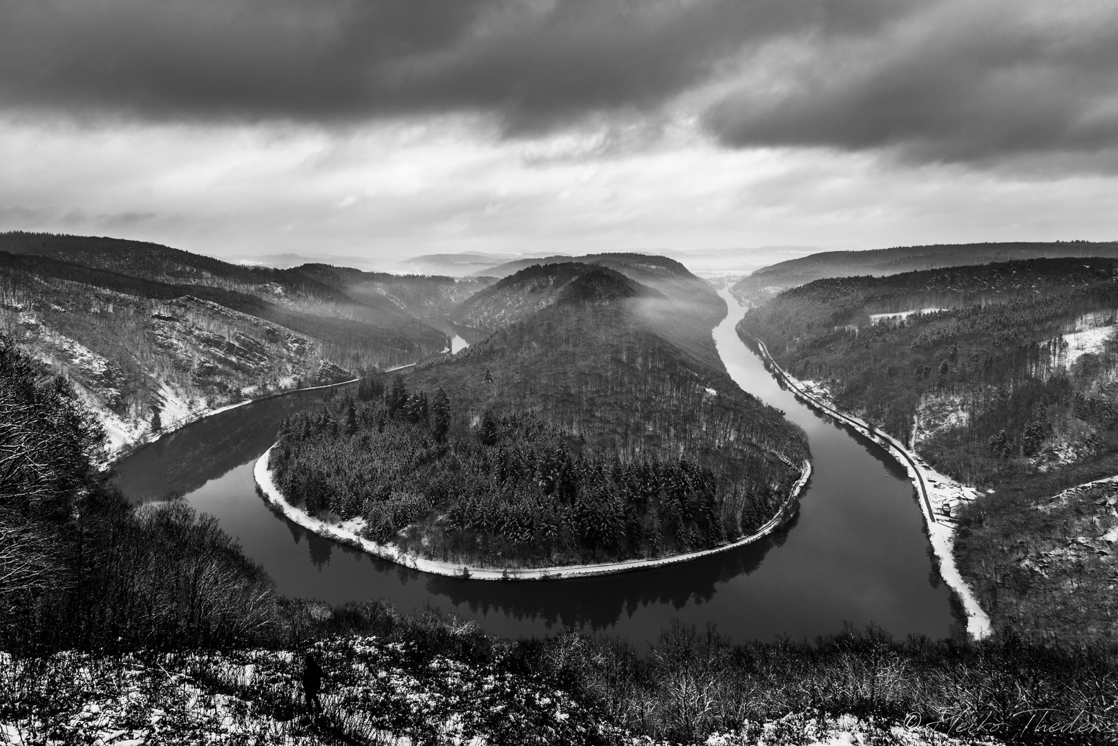 Saarschleife im milden Winterkleid