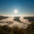 Saarschleife im Morgennebel