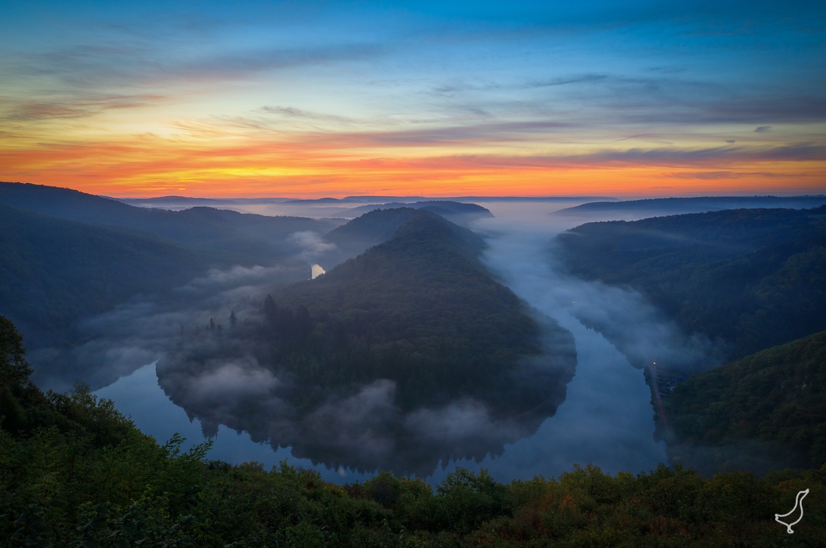 Saarschleife vor dem Sonnenaufgang