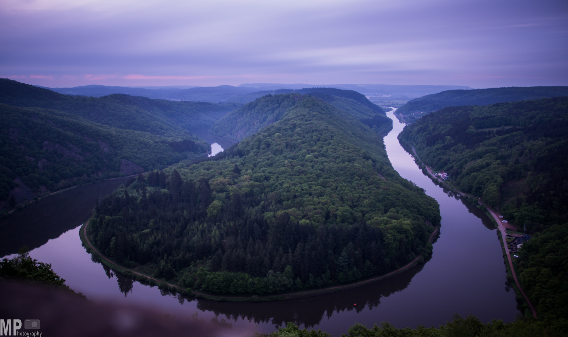 Saarschleife vor dem Sonnenaufgang