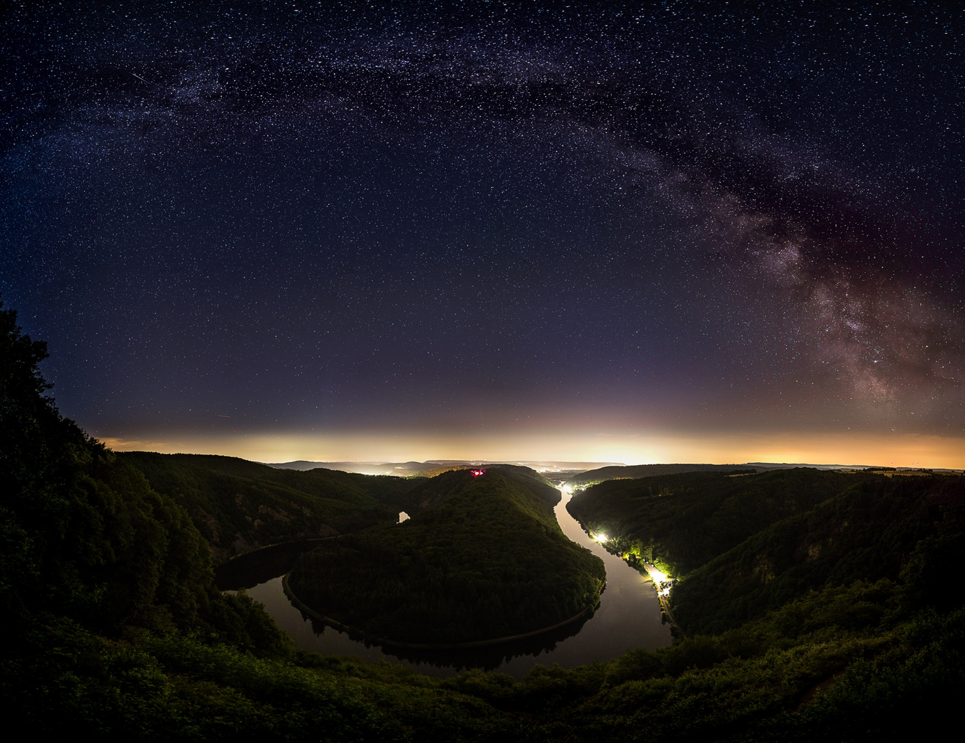 Saarschleife+Milchstrasse+Landschaftsfotografie+Saarland-Mettlach+Saarblende