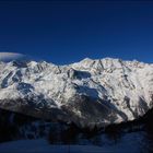 Saas Fee vom Kreuzboden bei Saas Grund Kanton Vallis