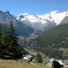 Saas Fee vom Weiler Dählwald aus gesehen