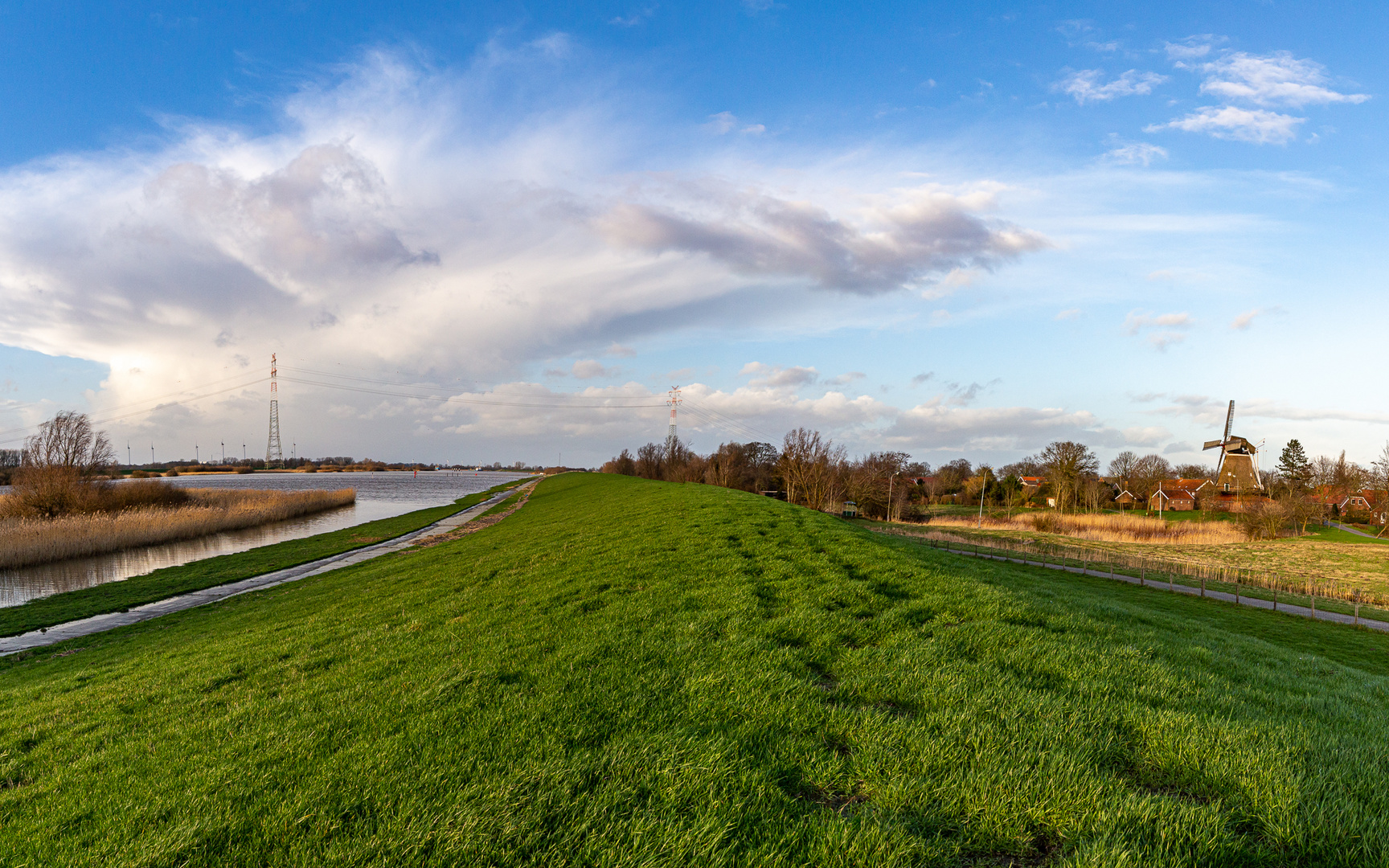 Sabine Hochwasser Ems bei Mitling Mark