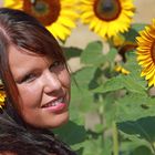 Sabine with Sunflowers