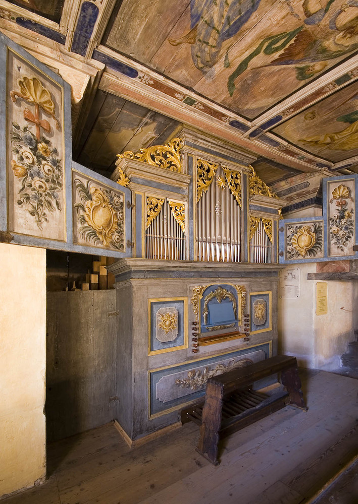 Sachsen - Coswig, Alte Kirche; Blick zur Orgel