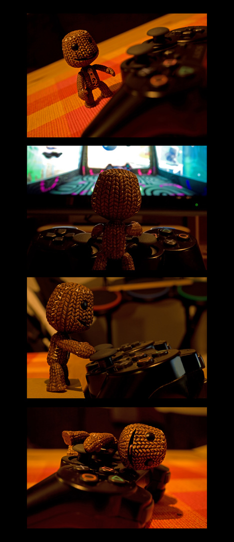 Sackboy hat heimlich gezockt