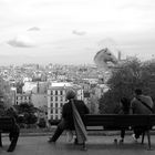 Sacre'-Coeur -Blick mit seltsamen Pferdekopf