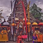 Sacrifice ceremony in Pura Dalem Desa Pekraman Silakarang