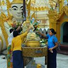 Sacrifice ceremony to Buddha image