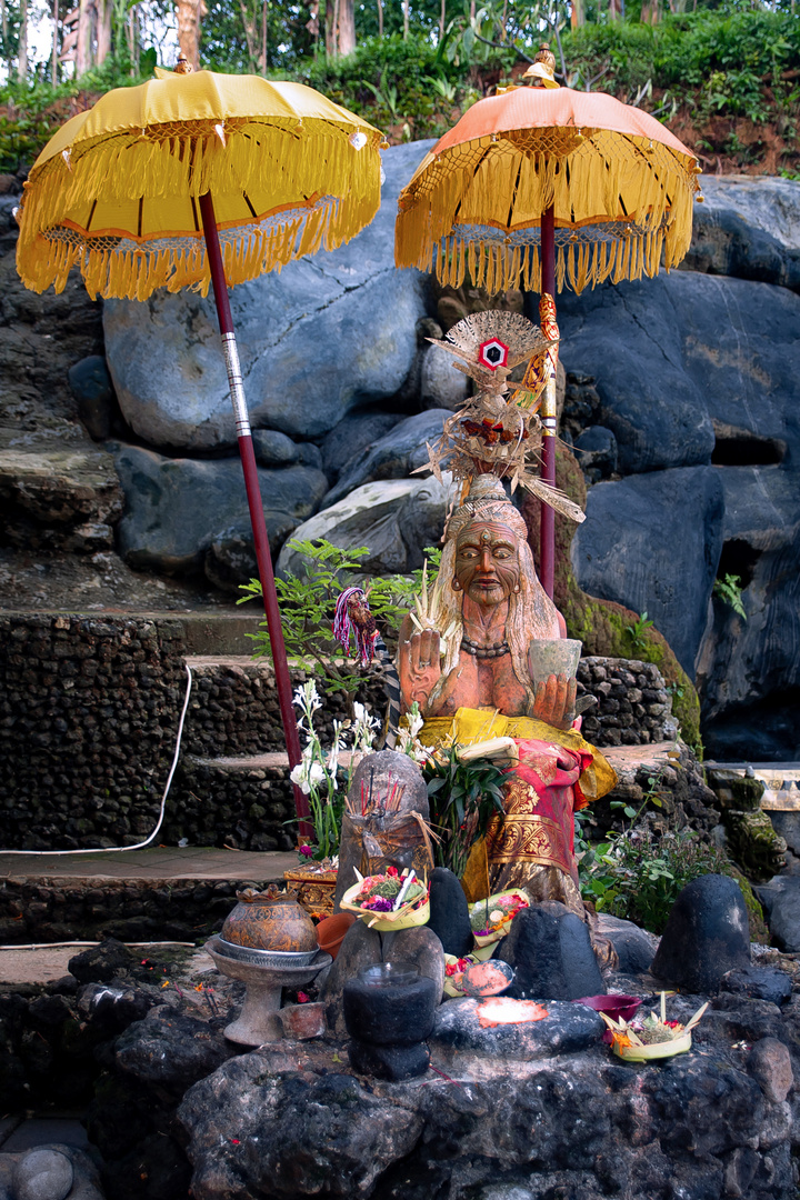 Sacrificial altar at Pura Taman Beji Griya