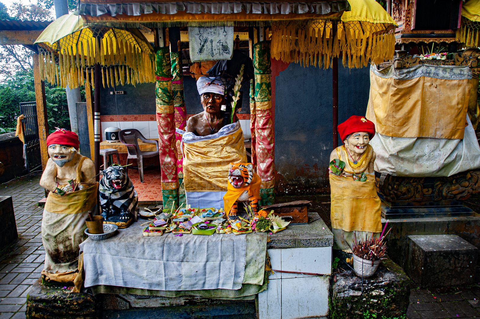 Sacrificial altar in Pura Pucak