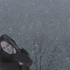 Sad girl in snow...