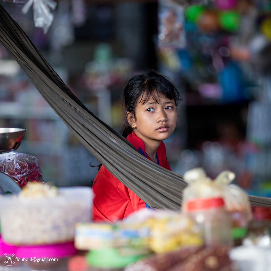 Sad Girl On A Market (Cambodia)