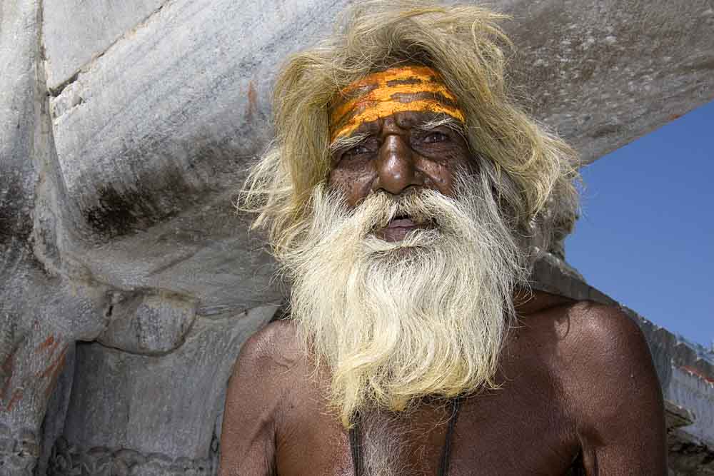 Saddhu beim Jagdish-Tempel in Udaipur/Rajasthan/Indien