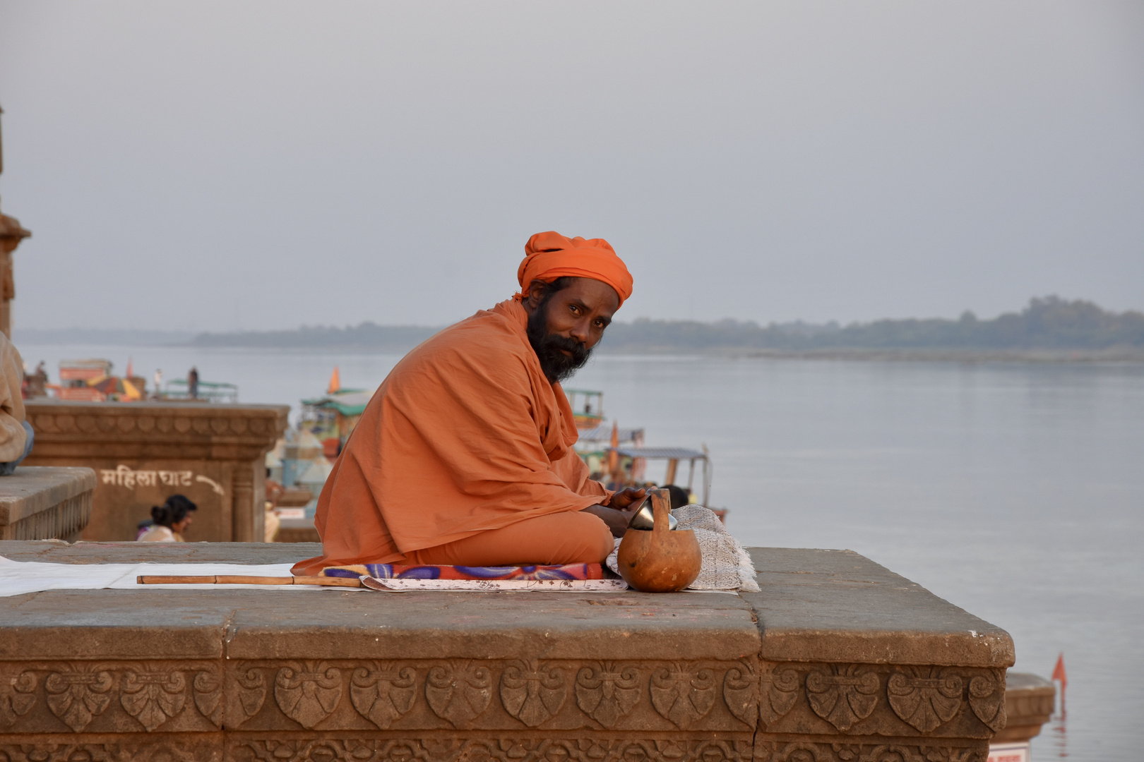 Sadhu am Narmada River