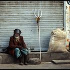 Sadhu Don Quichote of Paharganj, ein furchtlos lonely warrior of God Shiva