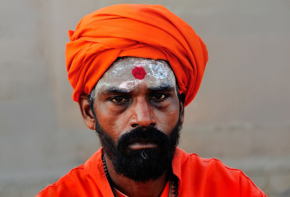Sadhu in orange