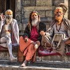 Sadhus am Pashupatinath-Tempel