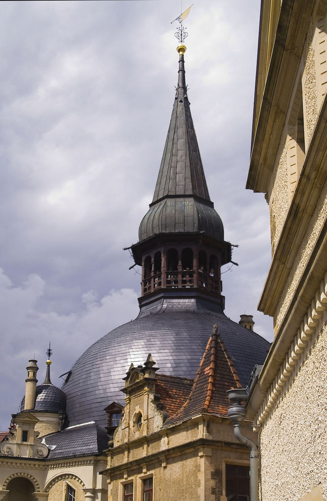 Sächs. Schlössertour - Schloss Schönfeld; Rundturm