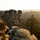 Sächsiche Schweiz beim Sonnenaufgang