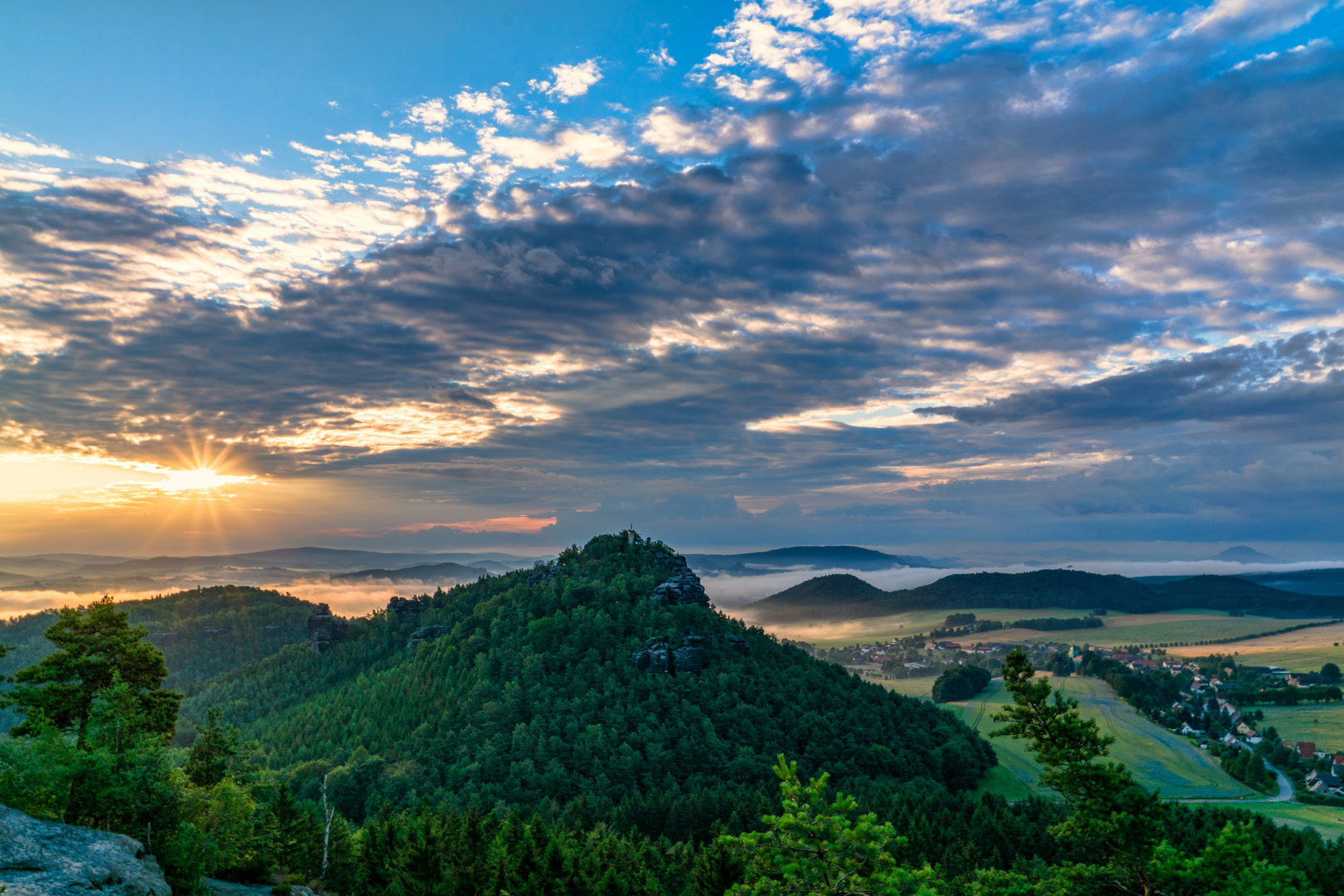 Sächsiche Schweiz Sonnenaufgang